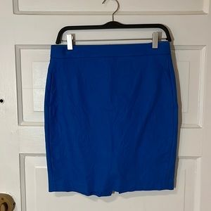 Jcrew classic pencil skirt, beautiful electric blue, size 2